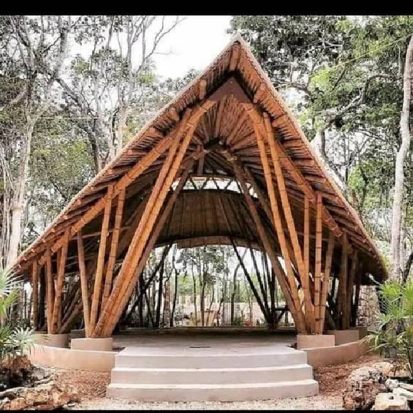 Bamboo pavilion structure