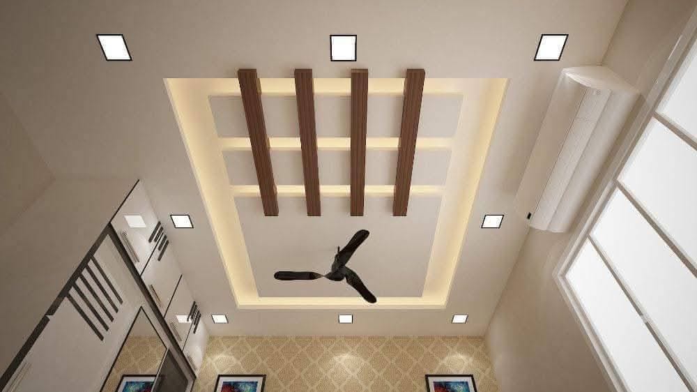 Layered gypsum false ceiling project